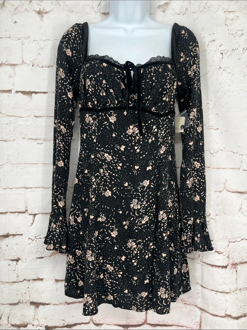 🆕Free People “Tess” Floral Babydoll Dress, Size XS